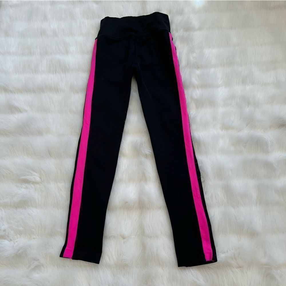 Kurve Pink Stripped Leggings (OS)